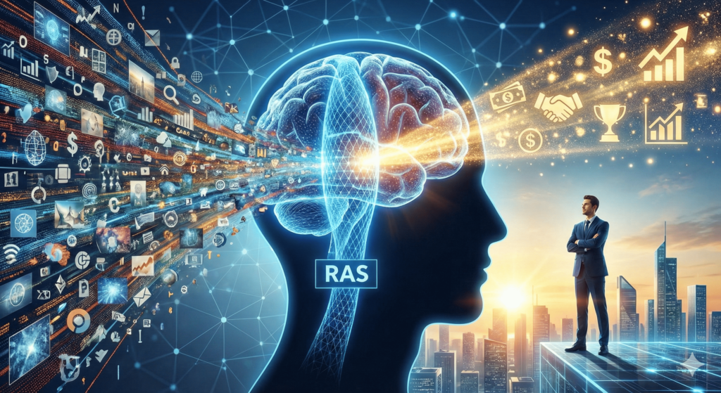 【脳科学ハック】「引き寄せの法則」の正体。脳の検索エンジン「RAS」を再プログラミングする方法