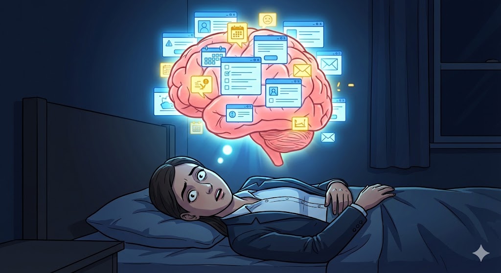 「布団に入ると脳が覚醒する」あなたへ。考えすぎて眠れない夜を10分で終わらせる、脳の強制シャットダウン技術（コグニティブ・シャッフル睡眠法ほか）