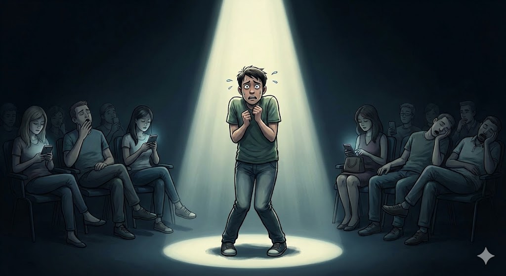 あなたの失敗は誰も見ていない。自意識過剰の呪い「スポットライト効果」を消して、大胆に行動する技術